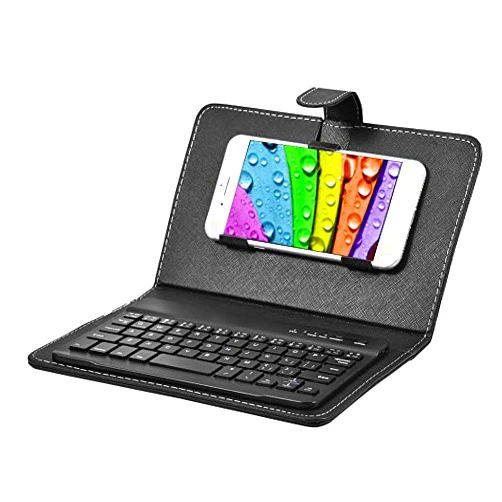 Sanpyl Bluetooth Keyboard for Phone, Mini Portable Bluetooth Keyboard with Flip Protective Cover Foldable Keyboard Case, Suitable for 4.5