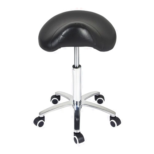 Antlu Saddle Stool Rolling Chair for Medical Massage Salon Kitchen Spa Drafting,Adjustable Hydraulic Stool with Wheels (without Backrest, Black)