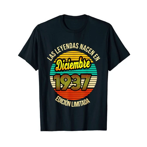 Regalo de 84 cumpleaños y leyenda Las Leyendas nacen en Diciembre 1937 84 Años Diciembre 1937 T-Shirt