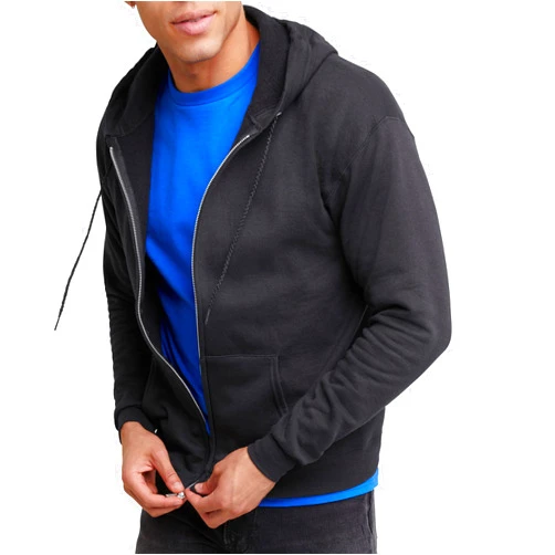 Hanes Men's Zip-Up Hoodie, EcoSmart Fleece Full-Zip Hoodie for Men, Hooded Sweatshirt