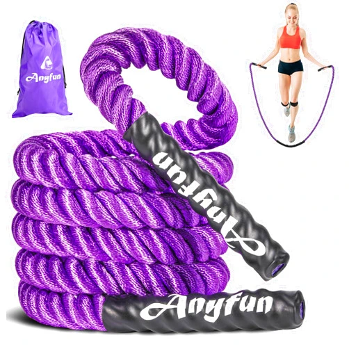 Anyfun Weighted Jump Rope Fitness Equipment for Women Adult Jumprope for Strength Training Weight Loss Shape Body Total Body Workout Skipping Rope Home Gym Jumping Rope