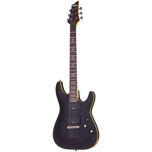 Schecter 6 String Solid-Body Electric Guitar, Aged Black Satin (3660)