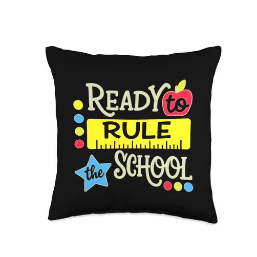 Teacher Back To School Gifts & Apparel Ready to rule the schoo Teacher Appreciation Back To School Throw Pillow