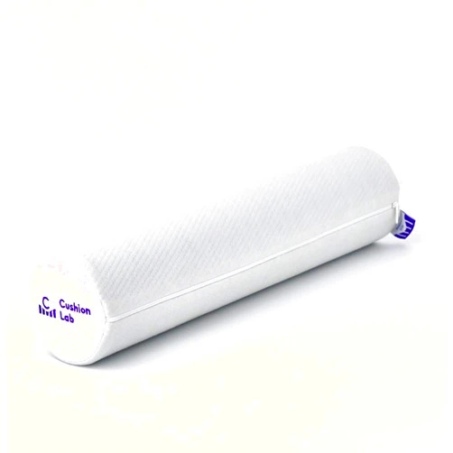 C CUSHION LAB Roll Pillow for Neck Relief - Extra Dense Memory Foam Round Cylinder Bolster for Cervical Support, Spondylosis, Neck Pain Relief, & Spine Lumbar Traction - Washable Cover & Travel Bag