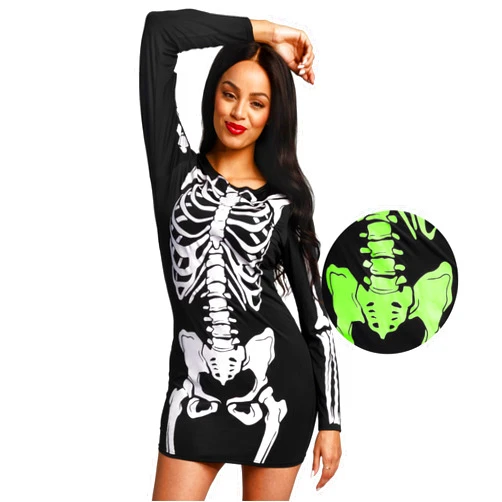 Spooktacular Creations Skeleton Dress Women, Glow in The Dark Skeleton Costume, Halloween Costumes for Women Adult 2025