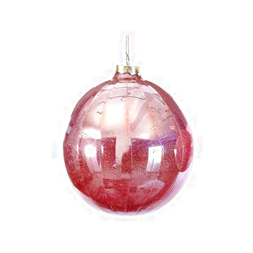 Varzi Dal 1956 Selezione Stationary Bauble Christmas Tree Shiny Pink Glass 10 cm