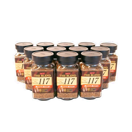 UCC The Blend 117 Instant Coffee, Instant Black Coffee, Rich Flavor, Imported from Japan, 3.17 Oz (90 g), Pack of 12