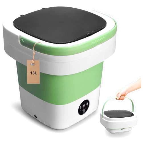 Lprmnnc Portable Washing Machine, Mini 13L Foldable Washer and Dryer with 3 Modes Deep Cleaning, Upgraded Small Collapsible Laundry for Travel, Sutiable for Underwear,Baby Clothes,Socks or Other Small Items
