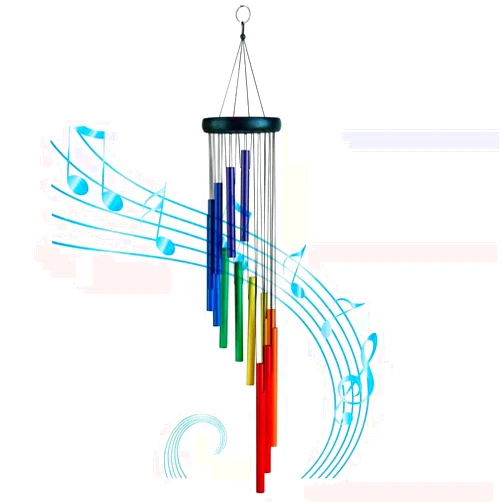 Fengzhiyin Outdoor Wind Chime Metal 7 Color Rotating Wind Chime Hanging Door Decoration Creative Birthday Bedroom Balcony Decoration Pendant