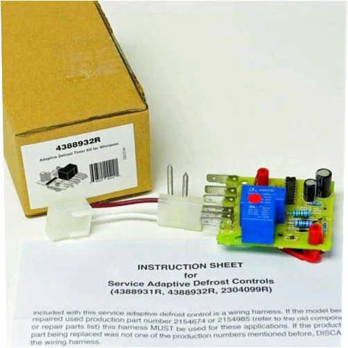 YTBDDHYUE Replacement For Compatible With Refrigerator Adaptive Defrost Control Board for Whirlpool Kenmore 4388932