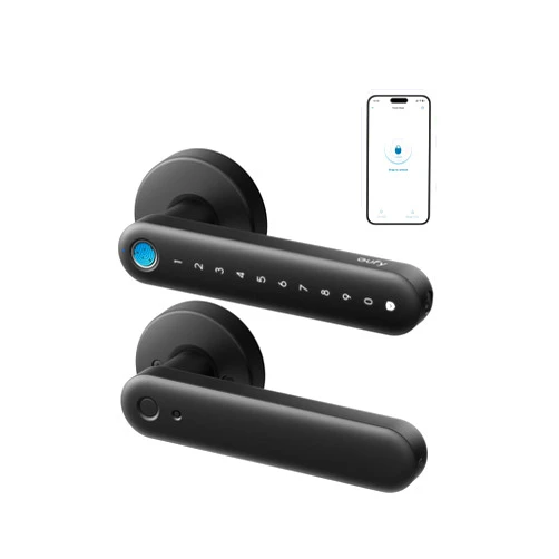 eufy Security Smart Lock FamiLock C32, Fingerprint Keyless Door Lock with Handle,Interior Doors, Built-in Wi-Fi (2.4 GHz Only), App Control, Auto Lock, 4 AA Batteries, Alexa/Google,Rekey Not Supported