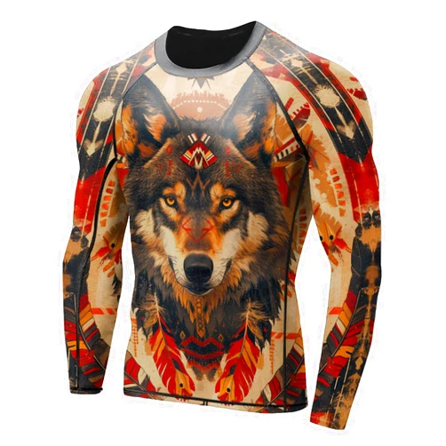 Desantiago Workout Compression Shirt, Mens Rash Guard Long Sleeve, Jiu Jitsu Rash Guard Men