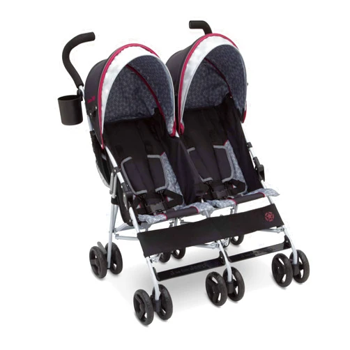 Delta Children Jeep Scout Double Stroller, Lunar Burgundy