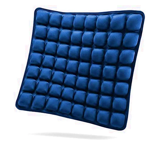 SUNFICON Air Seat Cushion Inflatable Seat Cushion Portable Car Seat Office Chair Wheelchair Pad Anti Bedsore Orthopedics Pain Pressure Relief Cushion Camping Seat Mat w Pump 18 ''x 16'' x1'' Blue
