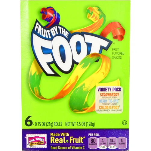 Fruit By the Foot Variety Pack, Strawberry, Berry Tie Dye, Color By the Foot, 6 Count (Pack of 2)