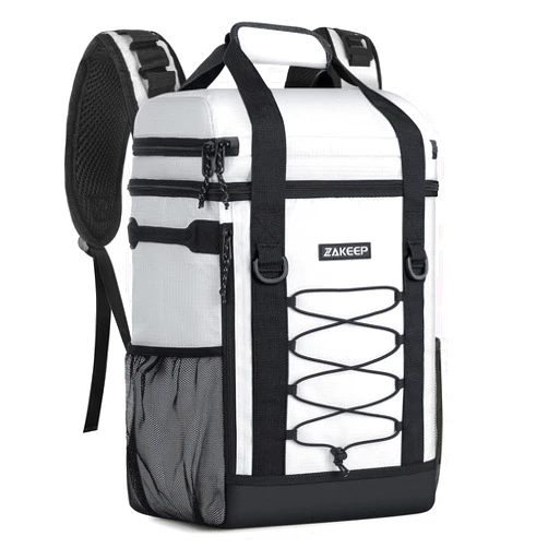 ZAKEEP Cooler Backpack, 36 Cans Multifunctional Leakproof Cooler Backpack with Padded Top Handle, Mesh Pocket for Camping BBQ
