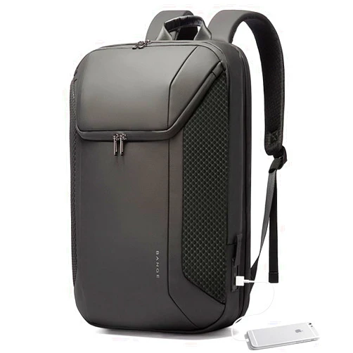 BANGE Smart Business Laptop Backpack Waterproof can fit 15.6-17.3 Inch Laptop with 3.0 USB charging port for men and women