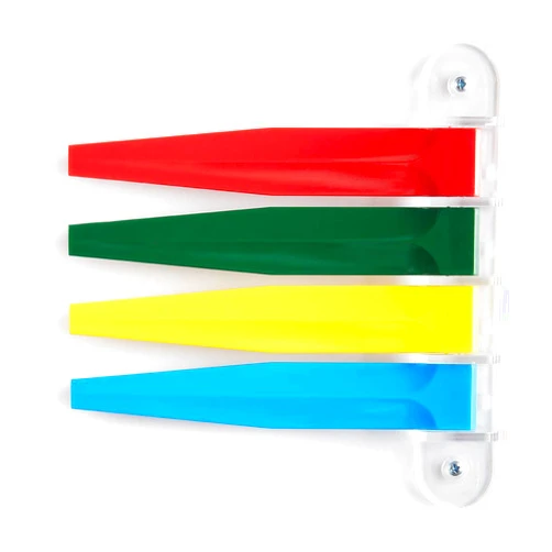 Kull Industries Exam Room Flags, Medical Door Flags for Doctor Offices, Hospitals, Clinics, Easy Identification, Durable, Reliable Room Status Sign, Primary Colors, 4 Flag System, 7-Inch