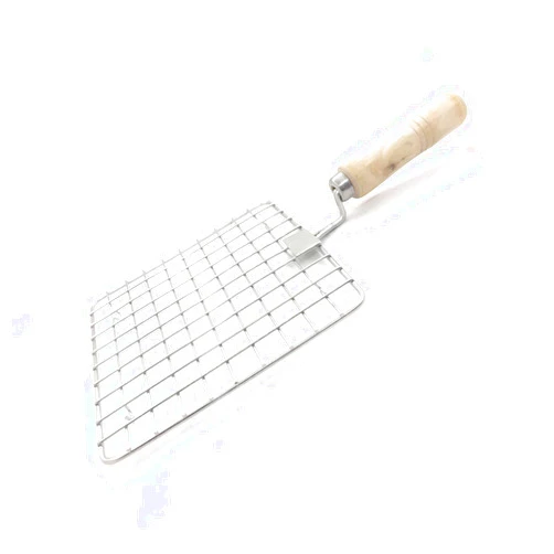 SRIYUG Papad Jali Stainless Steel Wire Roaster Rack Papad Jali With Wooden Handle Roasting Net Roast Grill Chapati Toast Roti Papad And More...