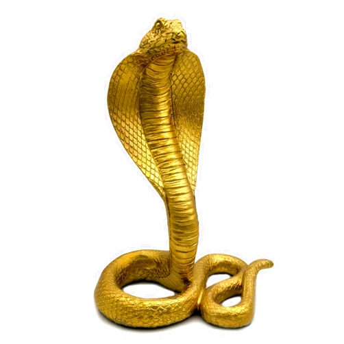SHTWX King Cobra Snake Statue Figurine Sculpture Animal Figure Collectible Gifts for Snake Lover Office Home Decor Desk Accessories Decoration Garden Yard Figurines Outdoor Decor (Gold)