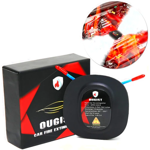 Ougist 0.2lbs Small Automatic Fire Extinguisher, Easy to Clean, Fire Extinguisher for Car Truck SUV,Electric Box, Ship Cabin, Vehicle,Effectively Extinguishes A, B, C, E,F Class Fires