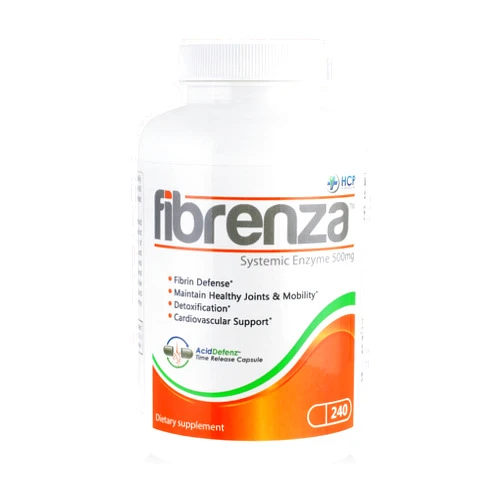HCP Formulas Fibrenza - Systemic Enzyme Complex with Fibrinolytic & Proteolytic Enzymes - Fibrin Defense & Cardiovascular Support - Vegetarian - Dietary Supplement - 240 Caps