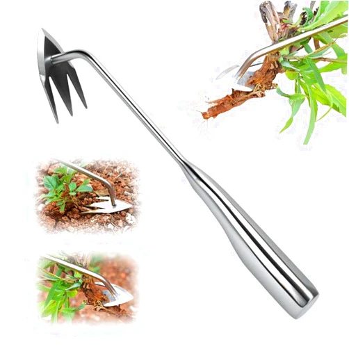 Generic Weed Puller Tool，2025 New Weeding Artifact Uprooting Weeding Tool Weed Remover Tool Manganese Steel Weed Pulling Tool Manual Weeders Tool for Garden (Silver)