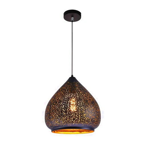SBTU Moroccan Retro Pendant Light Vintage Mosaic Carved Iron Suspension Light E27 Industrial Loft Decor Ceiling Hanging Lamp for Dining Room Restaurant Cafe Bar (20cm)