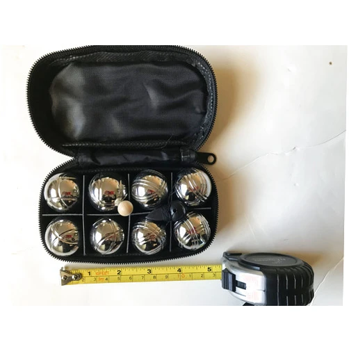 BuyBocceBalls Listing - 8 Ball 35mm Metal Mini Bocce/Petanque Set with Black Bag - Single