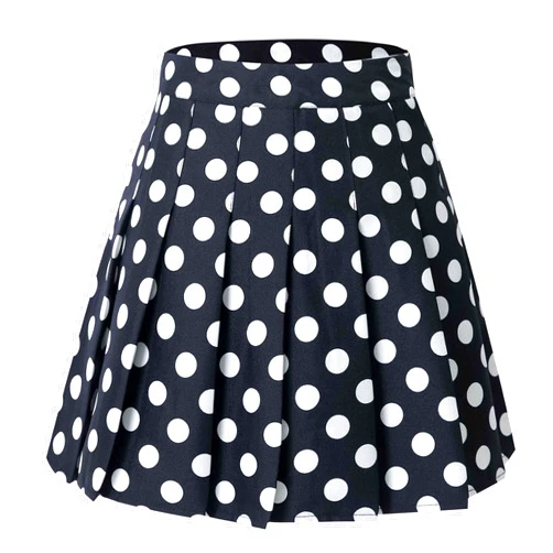 Hoerev Women Girls Short High Waist Pleated Skater Tennis Skirt