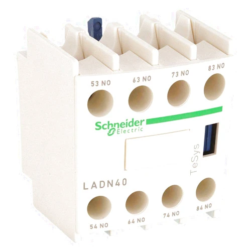 Schneider Electric IEC Auxiliary Contact Block, 10 Amps, Standard Type, Front Mounting