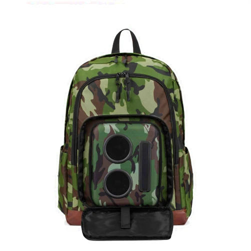 Super Real Business Bluetooth Speaker Backpack with 20-Watt Speakers & Subwoofer for Parties/Festivals/Beach/. Rechargeable, Works with iPhone & Android (Camouflage, Latest Premium Edition)