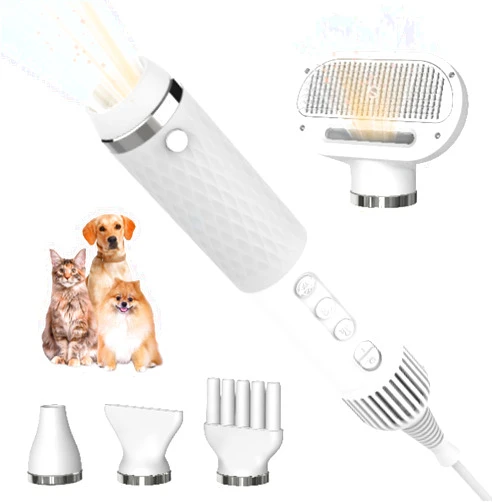 KUUBIA 5 in 1 Pet Hair Dryer - High Velocity Blow Dryer for Dogs and Cats | Portable, Quiet & NTC Smart Temperature Control