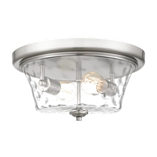 Quoizel Acacia 2-Light Brushed Nickel Flush Mount Light