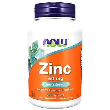 NOW Supplements, Zinc (Zinc Gluconate) 50 mg, Supports Enzyme Functions*, Immune Support*, 250 Tablets