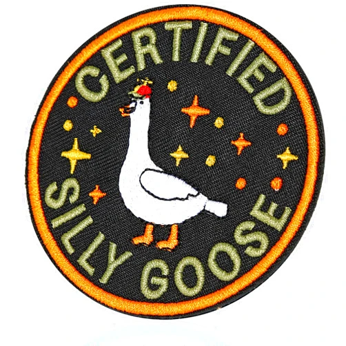 XMJY Funny Goose Hook and Loop Patch, Colorful Embroidered Patch, Cute Animal Meme Morale Patch, DIY Applique Accessories for Backpacks, Dog Harnesses, Army Vests, Gym Bags, Hats, Helmets