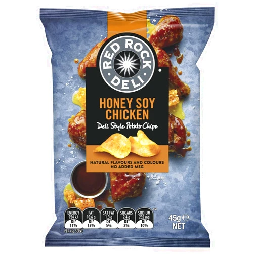 Red Rock Deli Red Rock Chips Honey Soy Chicken 45g x 18