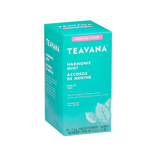 Teavana SBK13091 Harmonic Mint Decaf Tea Bags, 24/Box