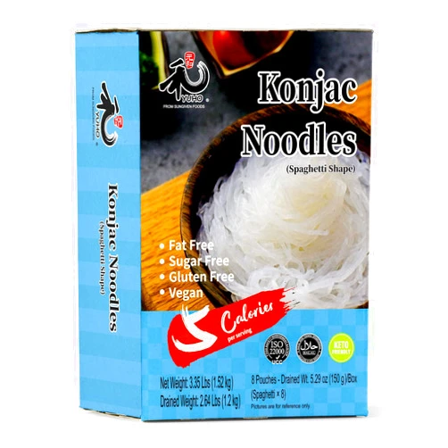 YUHO Shirataki Konjac 8 Pack Inside, Vegan, Gluten Free, Fat-Free, Keto Friendly, Low Carbs 53.61 Oz (1520 g)