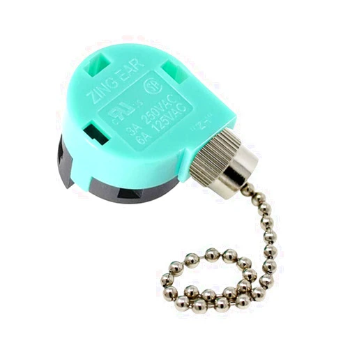 Aoprofree Ceiling Fan Switch 3 Speed 4 Wire, Ze-268s6 Ceiling Fan Replacement Parts, Nickel Ceiling Fan Pull Chain Switch