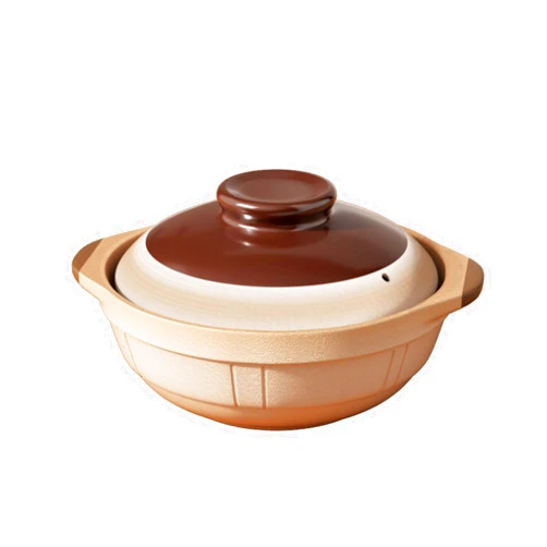 Bangminda Large Casserole Clay Pot, Ceramic Casserole Dish,Earthen Pot Cookware with Lid for Cooking Stockpot for Stew, Soup, Steam, Bakeand Serve Oven Safe-Heat Resistant(2.1 QT)