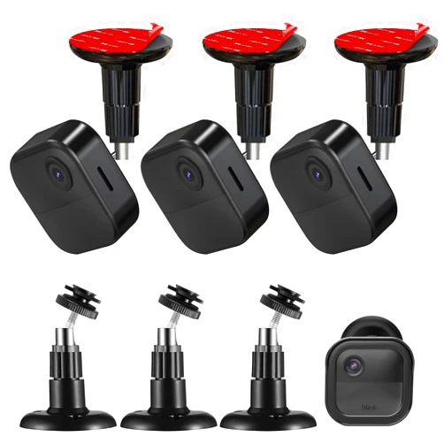 RAGNAROS 3Pcs Wall Mount Bracket for Blink Outdoor 3rd & 4th Gen, 360 Degree Adjustable Strong Adhesive Mount, 2 Ways Installation VHB Stick On or Screws, No Tools Need