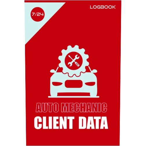 Kechroud adel Auto Mechanic Client Data Log Book: appointment book with A to Z Alphabetic Tabs mechanic gifts, 6” x 9” Mechanic Client Tracking Address