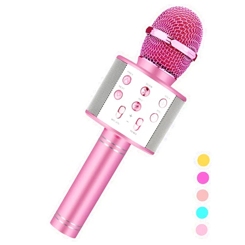 Niskite Kids Karaoke Microphone for Singing: Bluetooth Karaoke Microphone Wireless - Perfect Christmas Birthday Gifts for 2 3 4 5 6 7 8 Year Old Girls Toys