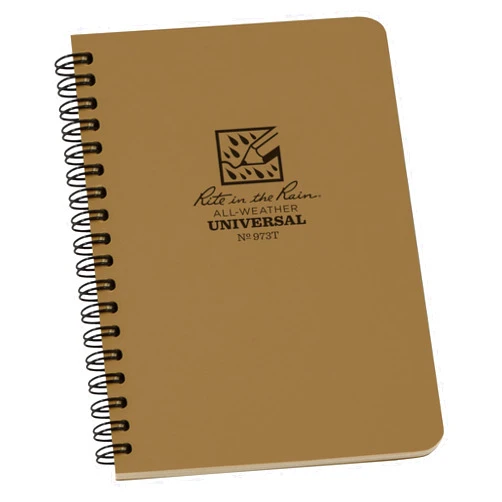 Rite In The Rain Side Spiral Notebook Tan