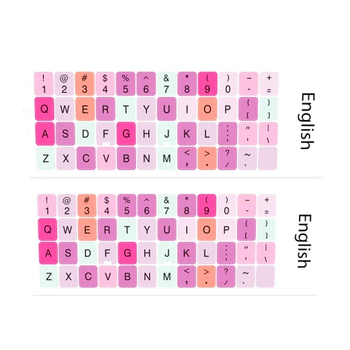 Boaulee 2pcs Universal English Alphabet Keyboard Stickers for Computers, Laptops, Notebooks, and Desktop Keyboards (Purple)
