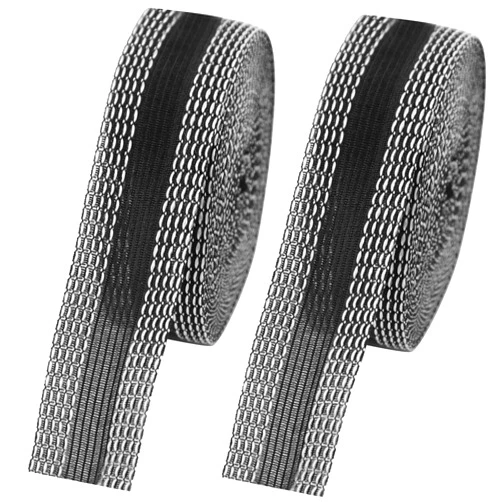 SINSETU Iron-on Instant Hem Tape 2 Rolls 5.5 Yard, Permanent No Sew Hemming Tape, Trousers Edge Modified Strips, Washable Hem Adhesive Tape, Fabric Fuse Tape for Sewing Pants, Curtain Hem, Tablecloth (Black)