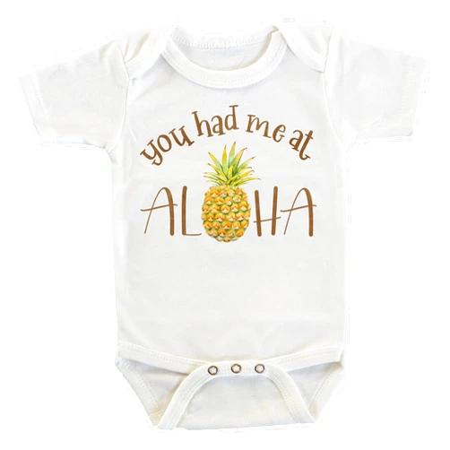 Witty and Bitty You Had Me At Aloha Pineapple Onesie/Bodysuit