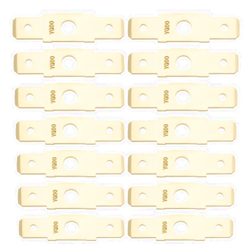 The Lord of the Tools 50pcs 6.3mm Brass Double Spade Blade Connector Terminal with 4.2mm Hole PCB Circuit Board Male Welding Terminals Replacement Parts