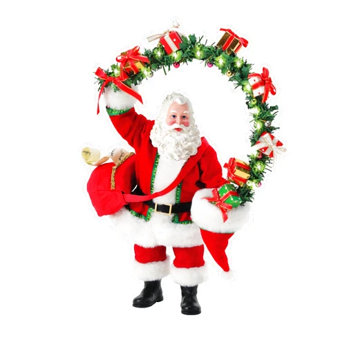 Department 56 Possible Dreams Christmas Traditions Santa Hatful of Gifts Limited Edition Lit Figurine, 13.25 Inch, Multicolor